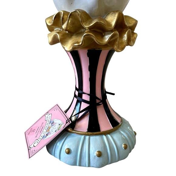 NEW Tophat & Tail Mad Hatter Easter Bunny Pillar Candle Holder Chic Spring Decor - Picture 7 of 16